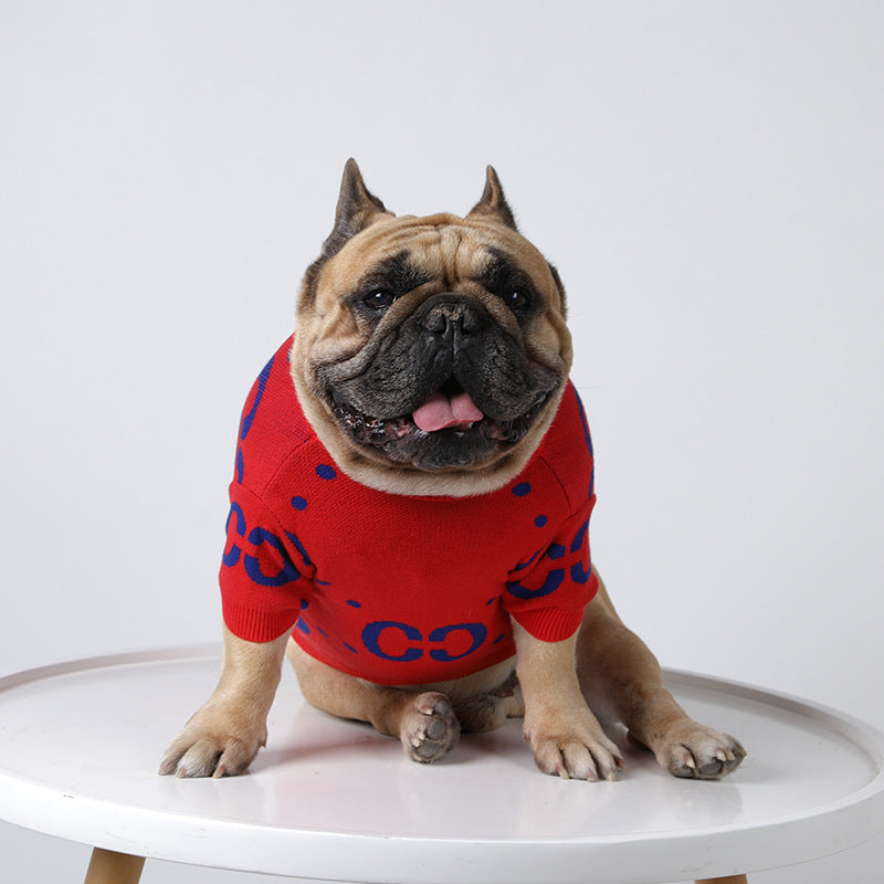 Pet Sweater Winter Thickening Red