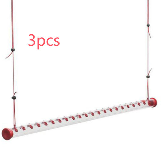 Hanging Red Tube Feeder Flower Hummingbird