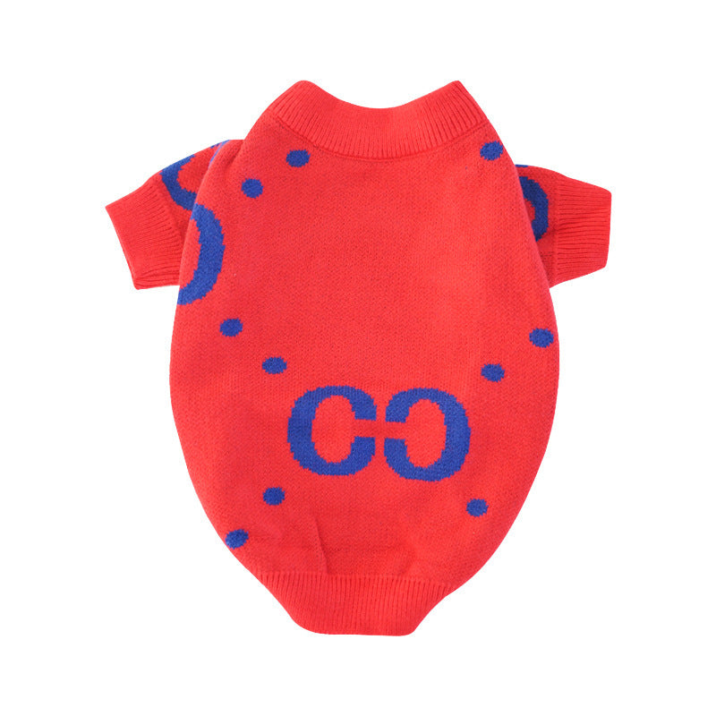 Pet Sweater Winter Thickening Red