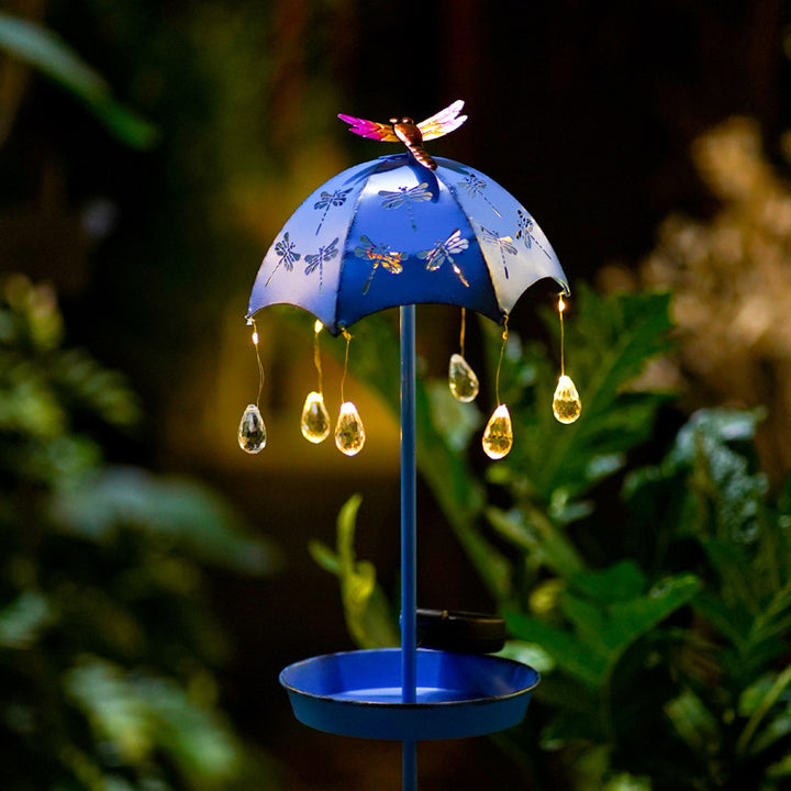 Wrought Iron Solar Bird Feeder Floor Lamp