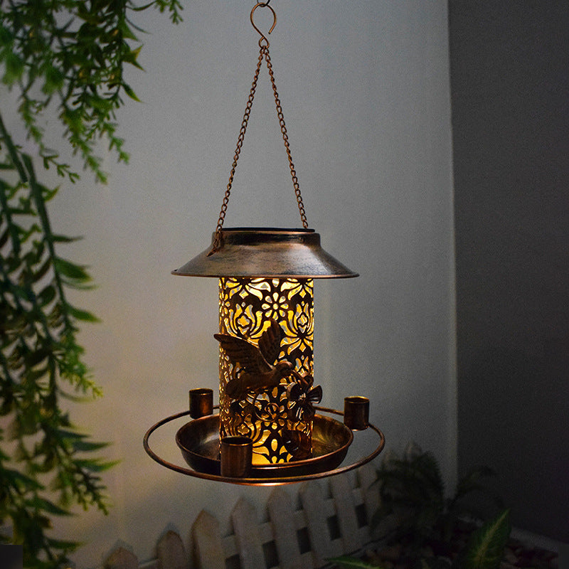 Outdoor Solar Bird Feeder For Lamp Watching