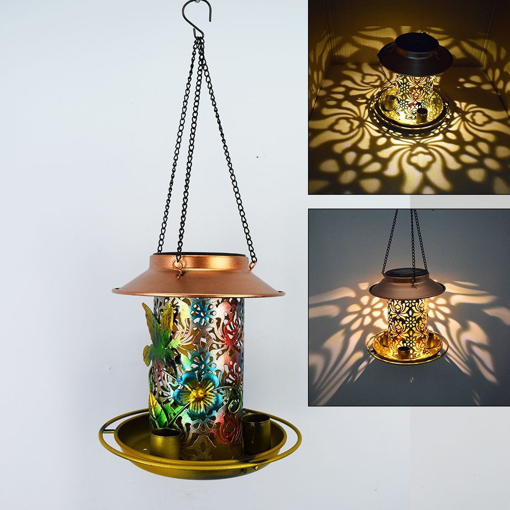 Outdoor Solar Bird Feeder For Lamp Watching