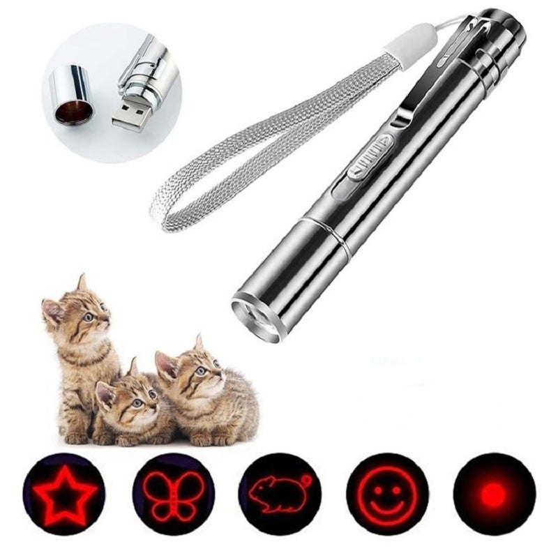 Laser Infrared USB Rechargeable Cat Stick Toy